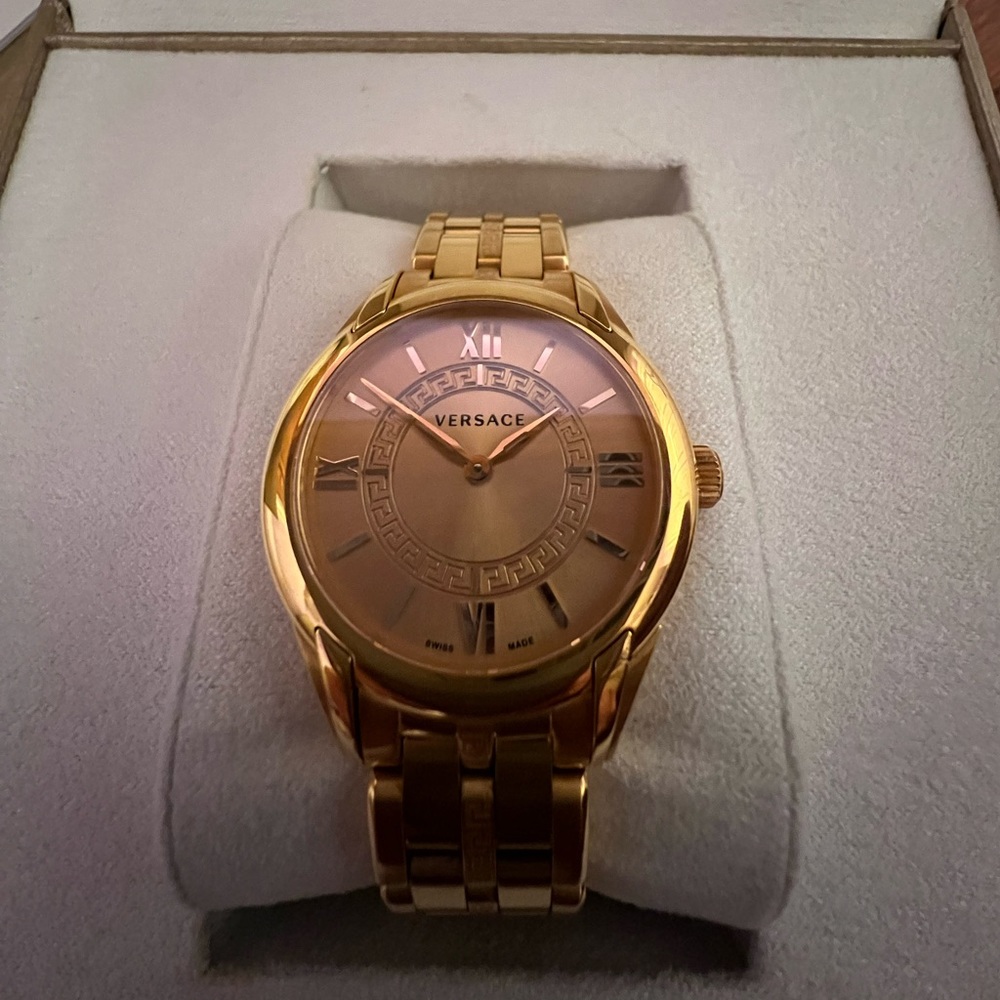 Versace Women’s “Dafne” Watch, Gold Ion-Plated Stainless Steel